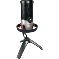 CHERRY UM 6.0 ADVANCED Noir, Argent Microphone de table Noir/Argent, Microphone de table, 24 bit, 96 kHz, 120 dB, Microphone cardioïde/omnidirectionnel, Avec fil