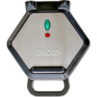 Unold Bobby 1 gauffre(s) 700 W Noir, Argent, Machine à gauffre Acier inoxydable/Noir, 1 gauffre(s), Hexagonal, Noir, Argent, Plastique, Acier inoxydable, 0,7 m, Noir