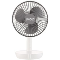 Unold Breezy, Ventilateur Blanc/gris, Ventilateur à lame domestique, Gris, Blanc, Table, Plastique, Boutons, Blanc