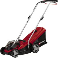 EINHELL GE-CM 36/33 Li (2x2,5Ah) Marcher derrière un tracteur tondeuse Batterie Noir, Rouge, Tondeuse à gazon Rouge/Noir, 5Ah), Marcher derrière un tracteur tondeuse, 33 cm, 2,5 cm, 6,5 cm, 30 L, 4 roue(s)