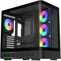FSP M581 boîtier midi tower Noir | 2x USB-A | 1x USB-C | RGB | Window