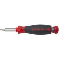 Wiha Tournevis avec magasin d'embouts PocketMax magnétique Noir/Rouge