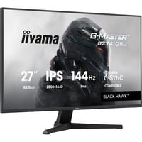 iiyama G-MASTER G2741QSU-B1 écran plat de PC 68,6 cm (27") 2560 x 1440 pixels 4K Ultra HD QLED Noir Moniteur gaming Noir (Mat), 1x DisplayPort, 1x HDMI, 2x USB-A, 144 Hz, 68,6 cm (27"), 2560 x 1440 pixels, 4K Ultra HD, QLED, 1 ms, Noir