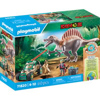 PLAYMOBIL Dinos Attaque de Spinosaurus sur fouille de dinosaures, Jouets de construction 