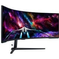 Samsung G95NC écran plat de PC 144,8 cm (57") 7680 x 2160 pixels Dual UHD QLED Blanc 4K Moniteur UltraWide gaming Blanc/noir, 1x DisplayPort, 3x HDMI, 2x USB-A, 240 Hz, 144,8 cm (57"), 7680 x 2160 pixels, Dual UHD, QLED, 1 ms, Blanc