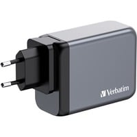 Verbatim GNC-200 Universel Noir, Gris Secteur Charge rapide Intérieure Gris, 3x USB-C, 1x USB-A, Intérieure, Secteur, 21 V, Noir, Gris