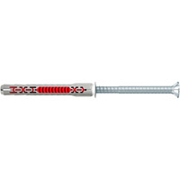 fischer Cheville à tige longue DuoXpand 8x80 T Gris clair/Rouge
