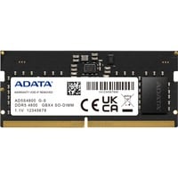 ADATA AD5S48008G-S module de mémoire 8 Go 1 x 8 Go DDR5 4800 MHz ECC, Mémoire vive Noir, 8 Go, 1 x 8 Go, DDR5, 4800 MHz, 262-pin SO-DIMM