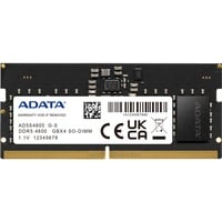 ADATA Premier module de mémoire 8 Go 1 x 8 Go DDR5 262-pin SO-DIMM ECC, Mémoire vive Noir, 8 Go, 1 x 8 Go, DDR5, 4800 MHz, 262-pin SO-DIMM