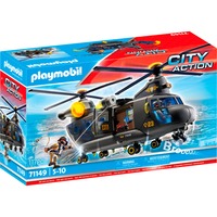 PLAYMOBIL City Action - Hélicoptère de transport des forces spéciales, Jouets de construction 71149