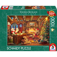 Schmidt Spiele Thomas Kinkade Studios : Le Père Noël vérifie la liste de souhaits, Puzzle 