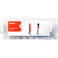 fischer Mini FixTainer DuoLine, Cheville Gris clair/Rouge
