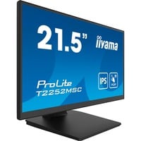 iiyama ProLite T2252MSC-B2 21.5" Moniteur tactile Noir (Mat), 1x DisplayPort, 1x HDMI, 2x USB-A, Touch, HDMI, DisplayPort, Audio, USB 3.0