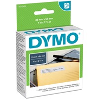 Dymo LW étiquettes de retour autocollantes | 25 mm x 54 mm | rouleau de 500 étiquettes faciles à décoller | pour les étiqueteuses LabelWriter Blanc, Imprimante d'étiquette adhésive, Papier, Permanent, Rectangle, LabelWriter