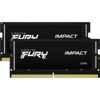 Kingston FURY FURY 32GB 6400MT/s DDR5 CL38 SODIMM (Kit de 2) Impact XMP, Mémoire vive Noir, 32 Go, 2 x 16 Go, DDR5, 262-pin SO-DIMM, Noir