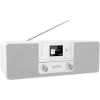 TechniSat DIGITRADIO 370 CD BT, Radio de salle de bain Blanc, Bluetooth, DAB+