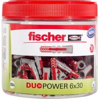 fischer DUOPOWER 6x30, Cheville Gris clair/Rouge