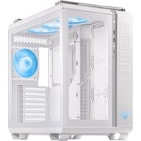 ASUS TUF Gaming GT502 PLUS Midi Tower Blanc, boîtier pc Blanc | 2x USB-A | 1x USB-C | RGB | Verre Trempé