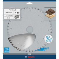 Bosch 2 608 837 736 lame de scie circulaire 25,4 cm 1 pièce(s) Bois dur, Bois tendre, 25,4 cm, 3 cm, 1,6 mm, 6000 tr/min, 2,2 mm