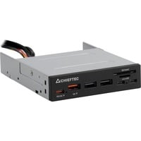 Chieftec CRD-908H lecteur de carte mémoire USB 3.2 Gen 1 (3.1 Gen 1) Interne Noir Noir, MicroSD (TransFlash), SD, Noir, 3.5", 5000 Mbit/s, USB 3.2 Gen 1 (3.1 Gen 1), 102 mm