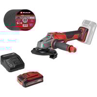 EINHELL Meuleuse d'angle sans fil professionnelle AXXIO 18/125, 18 Volts Rouge/Noir