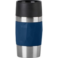 Emsa Mug Thermos Compact, Gobelet thermique Bleu foncé/en acier inoxydable