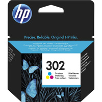 HP 302 Cartouche d’encre trois couleurs authentique Standard, Cyan, Magenta, Jaune, Encre à colorant, 1 pièce(s), 150 pages, Multi pack