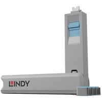 Lindy 40465 bloqueur de port Bloqueur de port + clé USB Type-C Bleu Acrylonitrile-Butadiène-Styrène (ABS) 1 pièce(s), Verrou antivol Bloqueur de port + clé, USB Type-C, Bleu, Acrylonitrile-Butadiène-Styrène (ABS), 1 pièce(s), 10 g