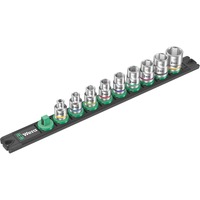 Wera Barre magnétique à douilles B Imperial 1 Jeu d'embouts de clé à douille 3/8", en pouces, Clés mixtes à cliquet Noir/Vert