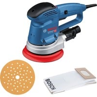 Bosch BOSCH GEX 34-150 CARTON, Ponceuse orbitale Bleu/Noir, Ponceuse orbitale aléatoire, Velcro, Noir, Bleu, Gris, Rouge, 4500 tr/min, 12000 tr/min, 9000 OPM