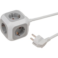 Brennenstuhl Bloc multiprises ALEA 4 prises Gris clair/Blanc