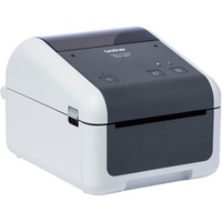 Brother TD-4410D- Imprimantes d'étiquettes professionnelle, Imprimante d'étiquettes Gris/Blanc, Thermique directe, 203 x 203 DPI, 203 mm/sec, Avec fil, Gris, Blanc