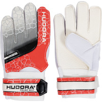 HUDORA Gants de gardien pour enfants, rouge, taille S Rouge/Blanc