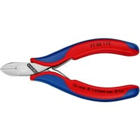 KNIPEX Pince coupante électronique 77 02 115, Tenailles de cran Rouge/Bleu