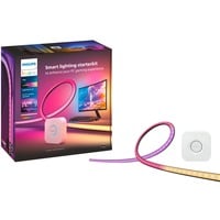 Philips Hue Play gradient lightstrip pour PC 24/27", Bande LED Noir/Blanc, 2000-6500K, RGB et blanc