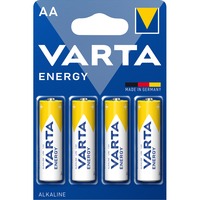 Varta Energy AA Batterie à usage unique Alcaline Batterie à usage unique, AA, Alcaline, 1,5 V, 4 pièce(s), 50,5 mm