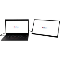 Verbatim 49592 écran plat de PC 39,6 cm (15.6") 1920 x 1080 pixels Full HD LCD Écran tactile Noir Moniteur Noir, 1x HDMI, 2x USB-C, 1x USB-A, 39,6 cm (15.6"), 1920 x 1080 pixels, Full HD, LCD, 6 ms, Noir