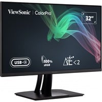 ViewSonic VP56 écran plat de PC 81,3 cm (32") 3840 x 2160 pixels 4K Ultra HD LED Noir 31.5" Moniteur Noir (Mat), 1x DisplayPort, 2x HDMI, 1x USB-C, 2x USB-A, 81,3 cm (32"), 3840 x 2160 pixels, 4K Ultra HD, LED, 5 ms, Noir