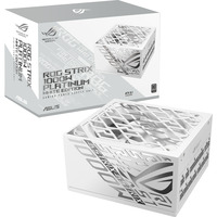 ASUS ROG -STRIX-1000P-GAMING-WHITE unité d'alimentation d'énergie 20+4 pin ATX ATX Blanc alimentation modulaire 1000 watt Blanc, 1x 12V-2x6, 4x PCIe, 1000 W, 100 - 240 V, Actif, 130 W, 1000 W, 130 W