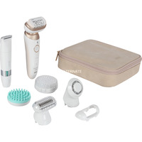 Braun Silk·épil 9 SkinSpa Flex 9-481 3D SensoSmart, Appareil à épiler Blanc/Or rose