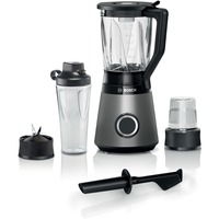Bosch Serie 4 MMB6177S blender 1,5 L Mélangeur de table 1200 W Noir, Argent Argent/Noir, Mélangeur de table, 1,5 L, Fonction d'impulsion, Pileur de glace, 1 m, 1200 W