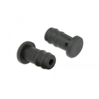 DeLOCK Couvercle anti-poussière pour jack stéréo 3,5 mm, Capuchon protecteur Noir, 10 pièces