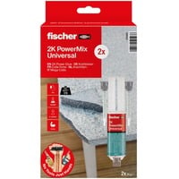 fischer GOW Colle puissante Multipack 25ml, 2 pièces Transparent