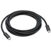 Apple MWP02ZM/A Câble Thunderbolt 3 m 40 Gbit/s Noir Noir, Mâle, Mâle, 3 m, Noir, 40 Gbit/s, 100 W