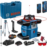 Bosch BOSCH GRL 600 CHV +BT +GR CASE, Laser rotatif Bleu, 60 m, 1,5 mm/m, 8,5°, 600 m, 600 tr/min, horizontale/verticale
