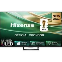 Hisense ULED 75E8S MiniLED 75" 4K Ultra HD TV QLED Noir/gris foncé, 190,5 cm (75"), 3840 x 2160 pixels, ULED, Smart TV, Wifi, Noir
