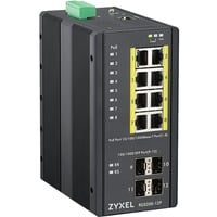 Zyxel RGS200-12P Géré L2 Gigabit Ethernet (10/100/1000) Connexion Ethernet, supportant l'alimentation via ce port (PoE) Noir, Switch Géré, L2, Gigabit Ethernet (10/100/1000), Connexion Ethernet, supportant l'alimentation via ce port (PoE), Grille de montage, Montage mural