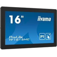 iiyama ProLite TF1615MC-B1 16" Moniteur tactile Noir, 1x DisplayPort, 1x HDMI, 1x VGA, 1x RJ-45