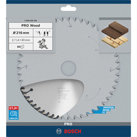 Bosch Lames de scies circulaires Optiline Wood, Lame de scie Bois, 21,6 cm, 3 cm, 1,4 mm, 2 mm, Biseau supérieur alterné