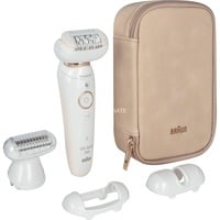 Braun Silk-épil 9 9-006 Flex 40 pince(s) Blanc, Appareil à épiler Blanc/Or, Blanc, 40 pince(s), MicroGrip, Epilation, Rasage, SensoSmart, 0,5 mm